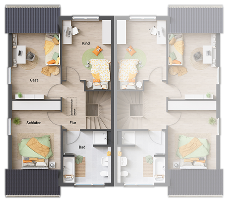 DHDuett125 - Grundriss Dachgeschoss links