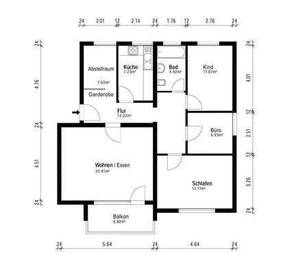 GRUNDRISS DER WOHNUNG