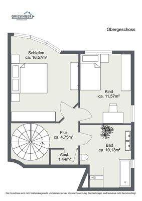 Obergeschoss-2D Grundriss