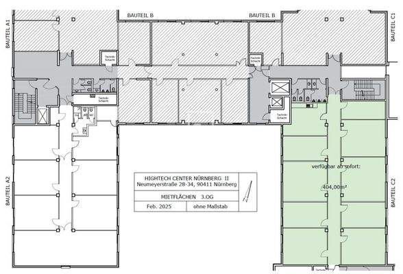 Grundriss 3. OG I 404 m²