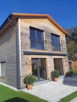 Holzhaus Südwestansicht