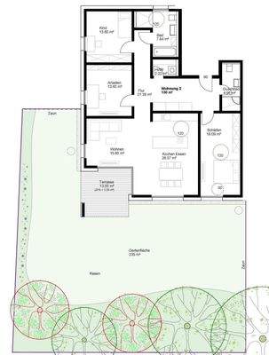 Grundriss Wohnung Nr. 2