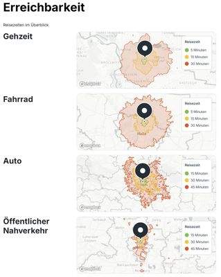 Erreichbarkeitskarte