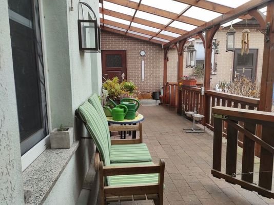 Terrassen für Haus Nr. 1 + 2 zur Hofseite