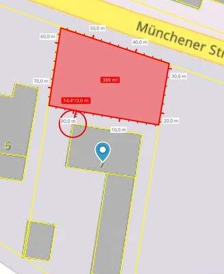 Messung laut Bayernatlas