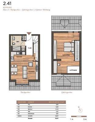 Maßstab 1:100 bei entsprechendem Heranzoomen (Referenz: Küchenarbeitsplatte mit 60 cm Tiefe)