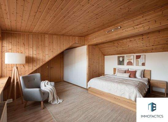 Schlafzimmer DG Haus 1 - (KI generiert)