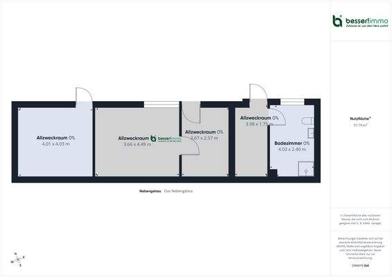 Grundriss Nebengelass