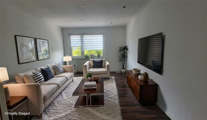 Wohnzimmer - virtually staged