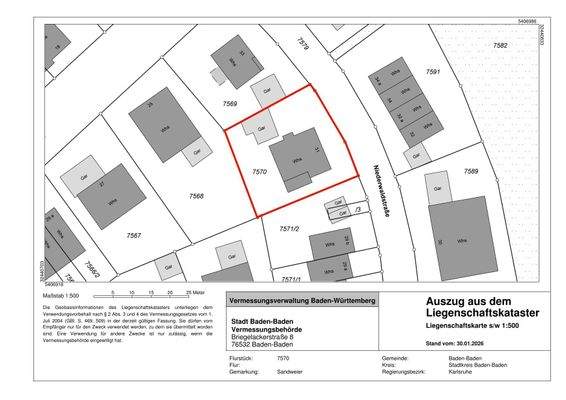 Flurkarte Flst. 7570