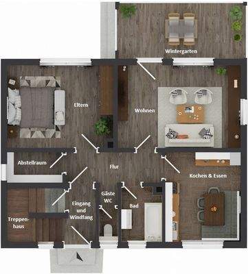 2D Grundriss - Erdgeschoss
