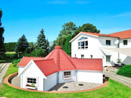 Die Gästehütte im finnischen Stil