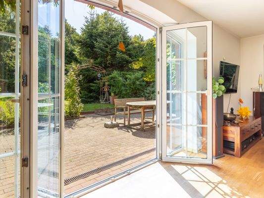 Austritt auf die Terrasse