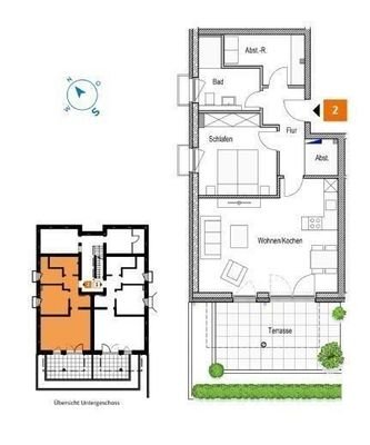 Grundriss Wohnung 2 – Brookgang 46 