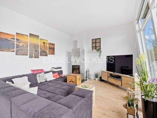 Wohnbereich mit Kaminofen 