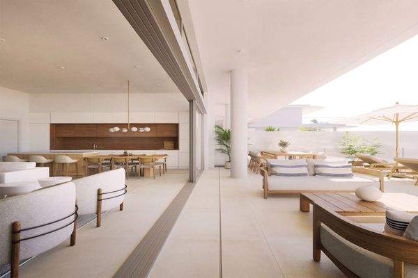 Wohnbereich mit angrenzender Terrasse