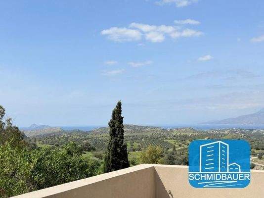 Kreta, Listaros: Moderne Villa mit Meer- und Bergblick, Gästewohnung und Pool zu verkaufen