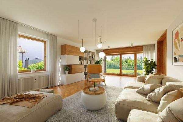 Wohnen im EG Einrichtungsbeispiel