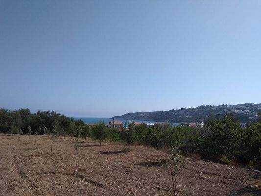 Kreta, Almyrida: Grundstück mit Meerblick zu verkaufen