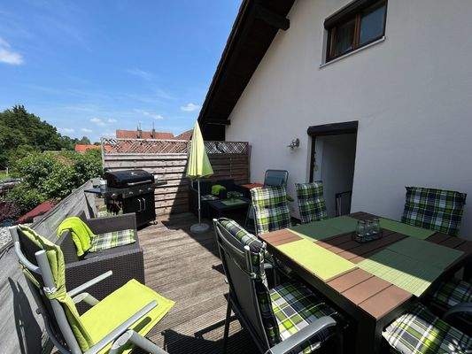 Die Dachterrasse in Nordausrichtung
