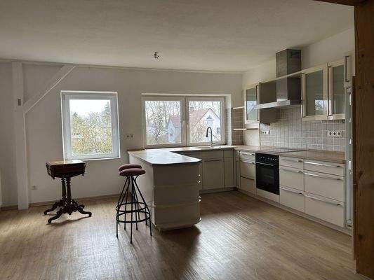 Die Küche im Obergeschoss