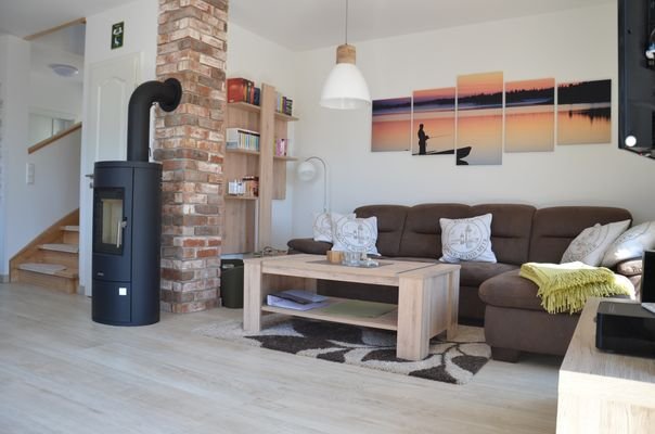 Wohnzimmer mit Kaminofen