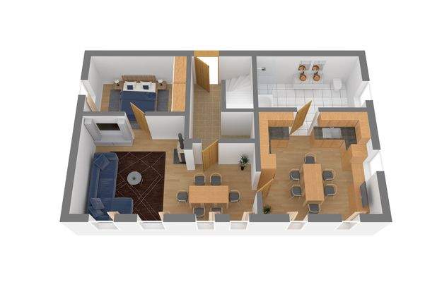 Grundriss (visualisiert) - Erdgeschoss