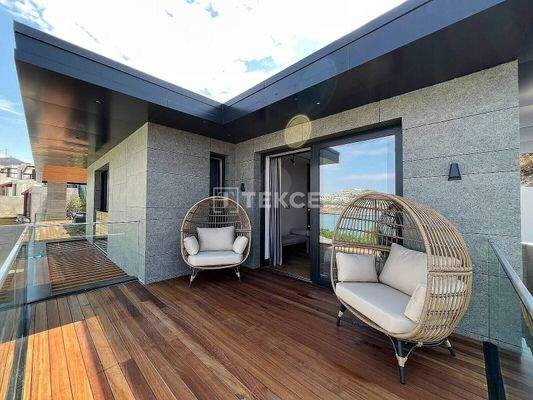 Villas in Project with Private Beach and Pier in Bodrum