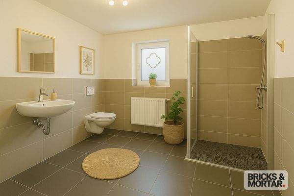 Digitale Visualisierung  Badezimmer im EG für dein tägliches Wellness