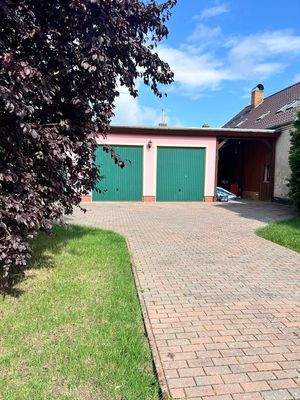 Blick auf die Garage