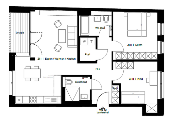 Grundriss WE12