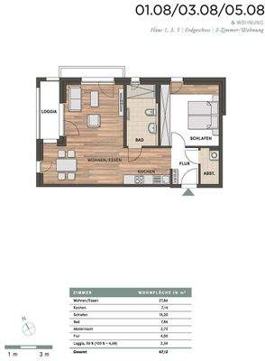 Grundriss - Maßstab 1:100 bei entsprechendem Heranzoomen