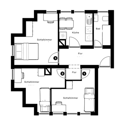 Grundriss Vermietung Extern
