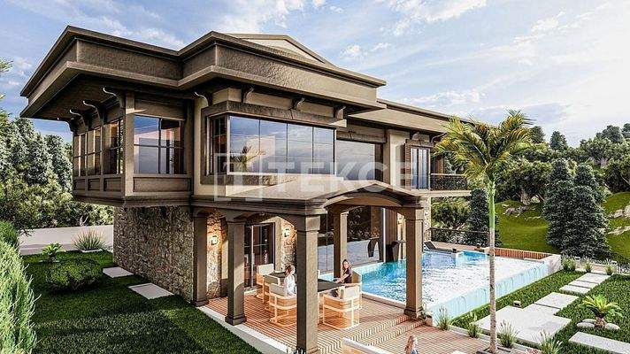 Sea View Villas with Pool in Kuşadası Yaylaköy