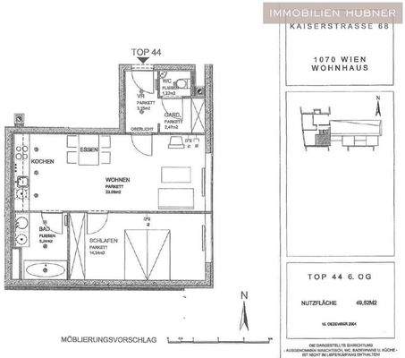 Grundriss Top 44 (2 Zimmer)