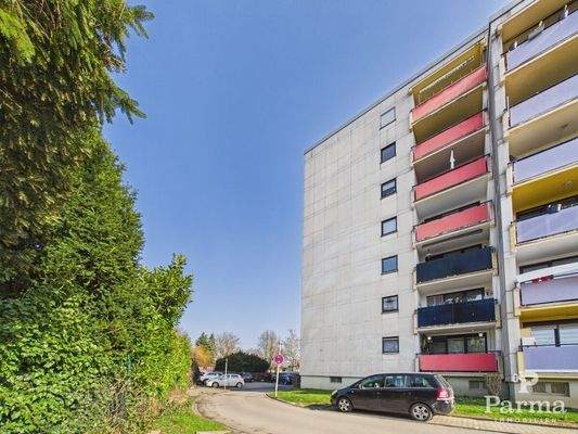 Seitenansicht des Hauses