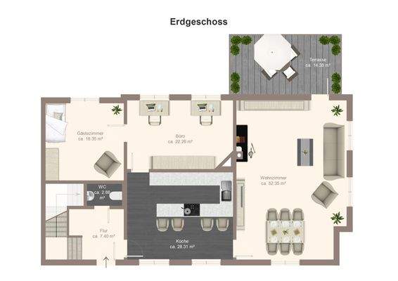 Wohnhaus rechts Erdgeschoss