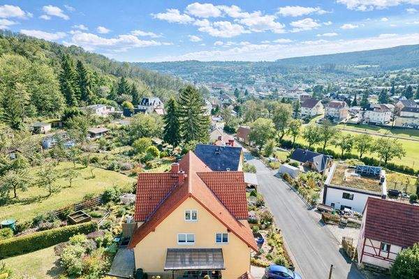 Lage des Doppelhauses mit sehr schönem Blick
