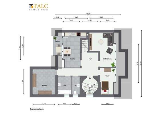 Dachgeschoss (Maisonette)