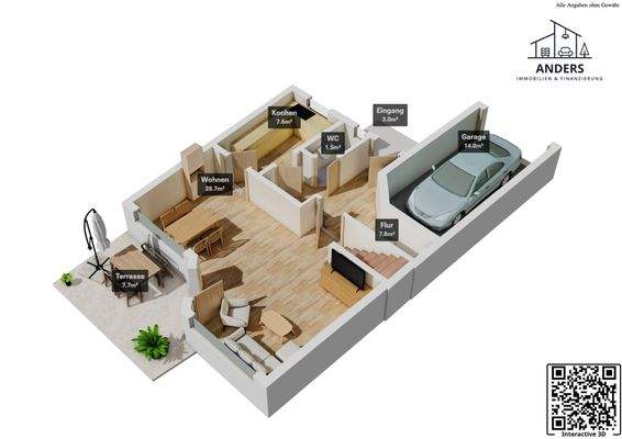 Grundrisse Erdgeschoss Donaustetten RMH