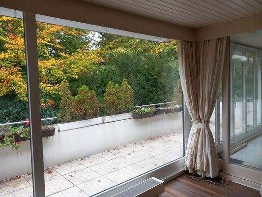 Blick auf Sonnenterrasse