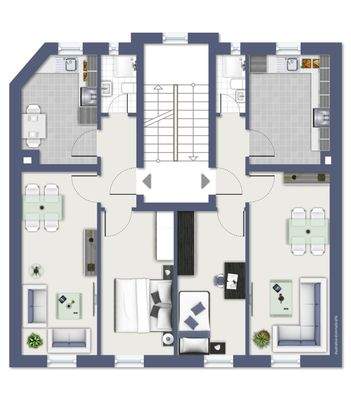 Grundriss 2. und 3. OG