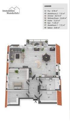 Grundriss Wohnbereich