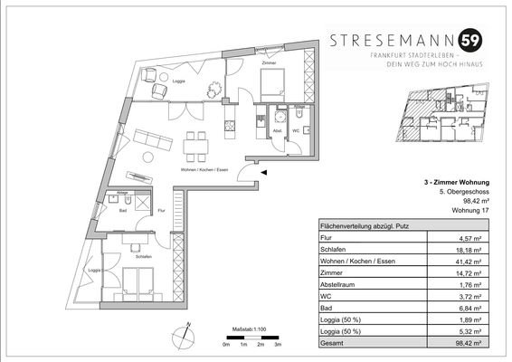 Grundriss Wohnung 17