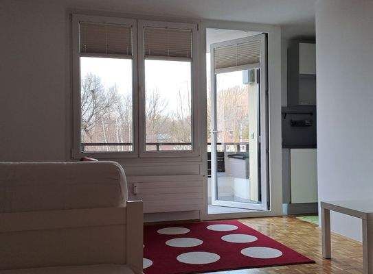 Wohnraum mit Blick zum Balkon