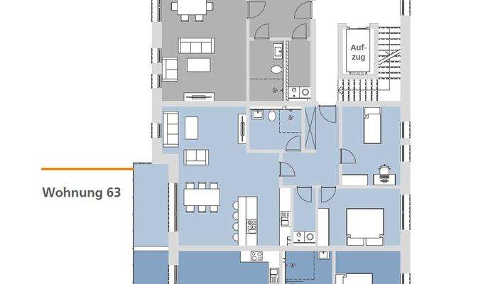 Grundriss WE 63
