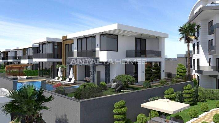 Sea View Houses with Pool for Sale in Alanya