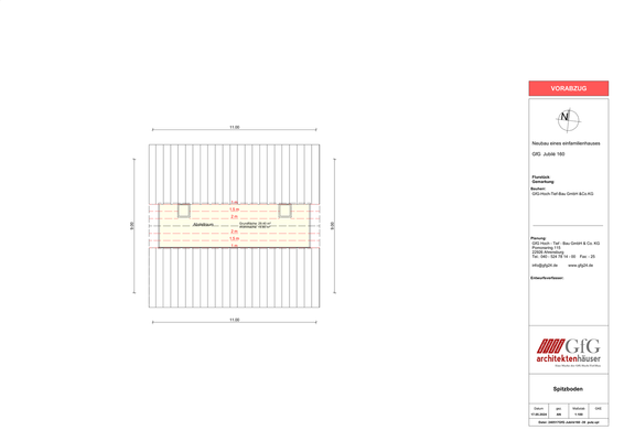Beispielgrundriss Spitzboden
