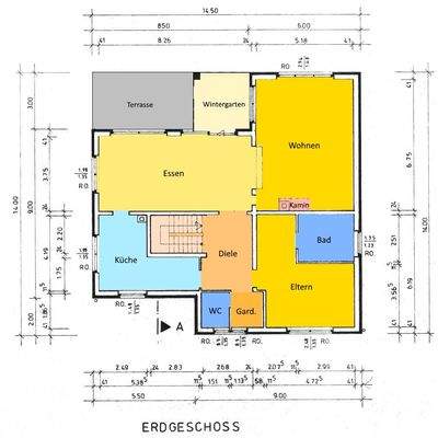 Grundriss Erdgeschoss Color