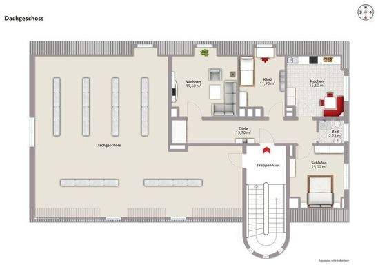 Post -Grundriss Dachgeschoss